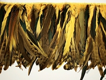 35cm Full Feather Mixed Coque Fringe - Sunrise