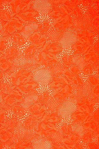 Cinderella Stretch Lace - Flame (B)