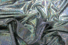 Lazer hologram Lycra - Black/Silver Hologram