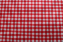 Clearance Print Lycra (Design 12)6mm Gingham - White/Red