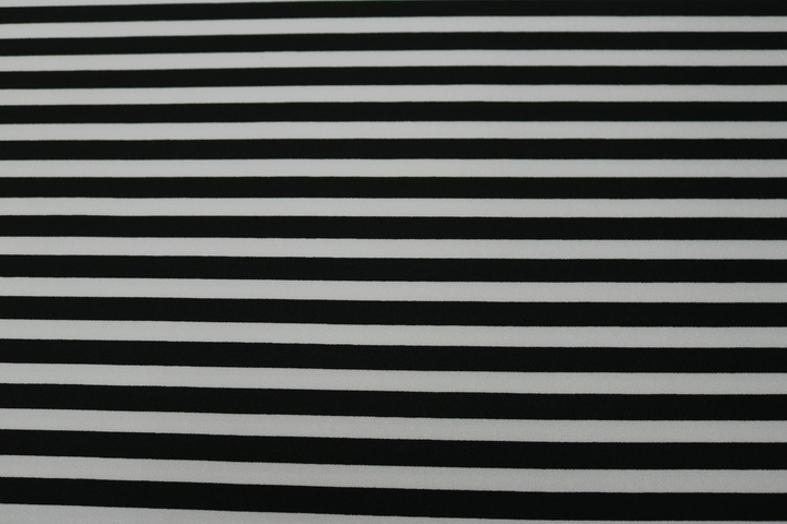 Clearance Print Lycra (Design 26) 9mm wide - White/Black