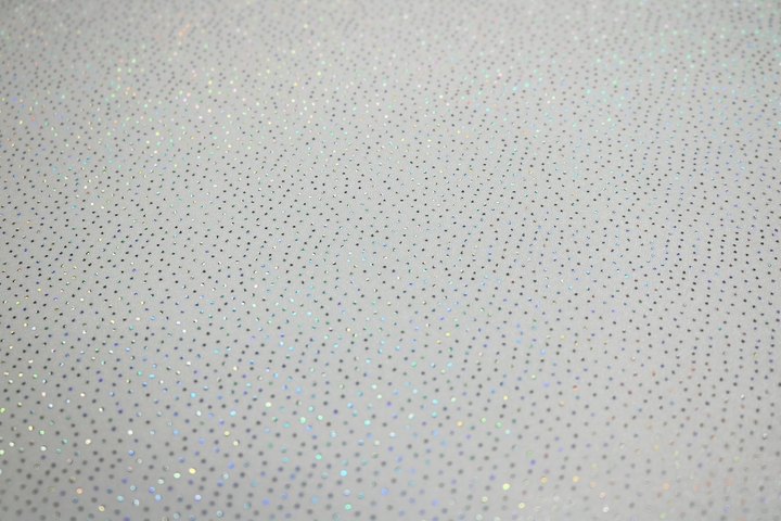 Clearance Diamonte Holo.Lycra (Design 49) - White/Silver Hologram