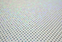 Holo.Foil on Light weight Lycra Design 64 - White/Silver Hologram