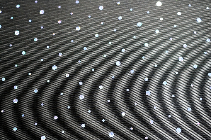 Holo.Foil on Stretch Net (Design 66) - Black/Silver Hologram