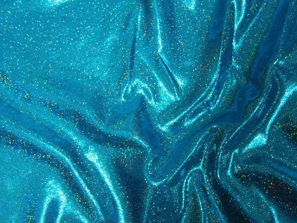 Cosmic Metallica Lycra - Turquoise