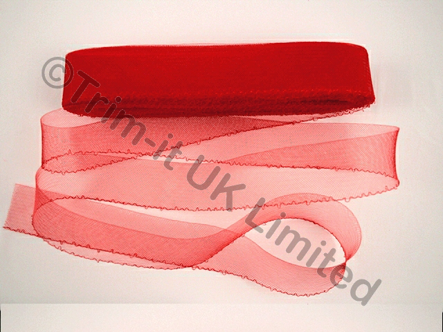 40mm Crinoline-Soft Boning - Flamenco Red