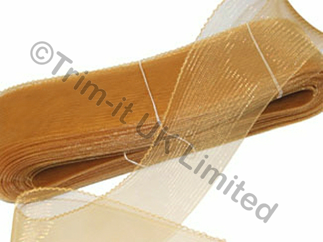 NEW 76mm Crinoline(GB) - Soft Boning(33m piece) - Gold