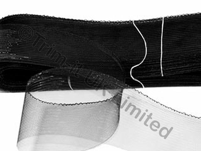 80mm Crinoline(CN) - Soft Boning - Black