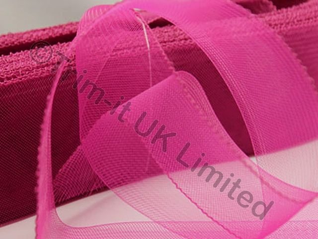80mm Crinoline(CN) - Soft Boning-Approx.30m piece - Electric Pink