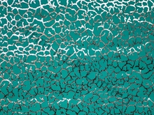 Crackle Metallic Lycra - Metallic Silver/jade