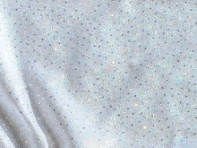 Dream-Hologram foil Stretch Net - White/Silver Hologram