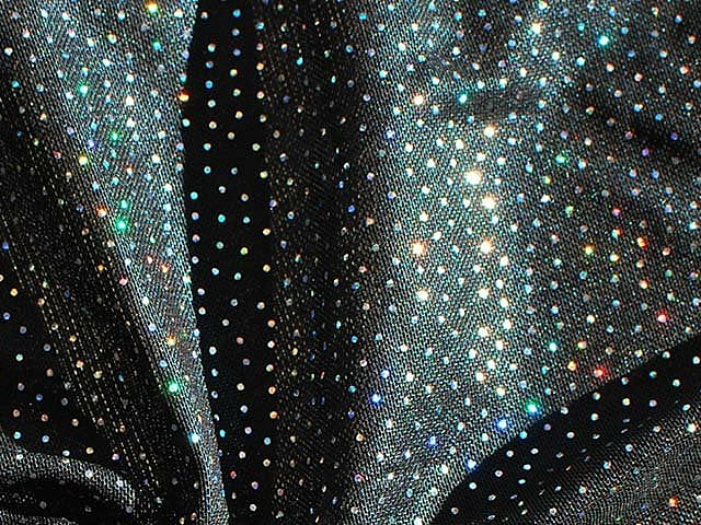 Dream-Hologram foil Stretch Net - Black/Silver Hologram