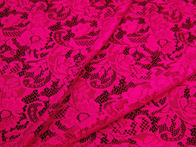 Elsa Stretch Lace - Raspberry