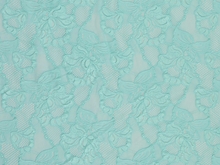 Floral Cascade Stretch Lace - Aquamarine.