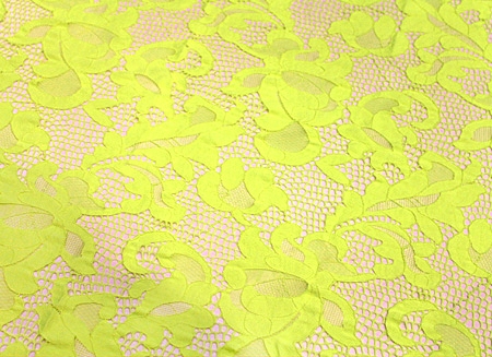 Geometric Stretch Lace - Tropic Lime