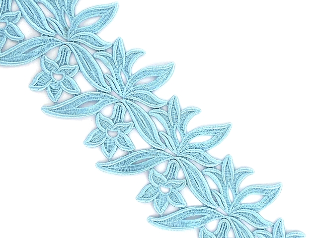 Georgina Guipure Lace Ribbon - Pale Blue