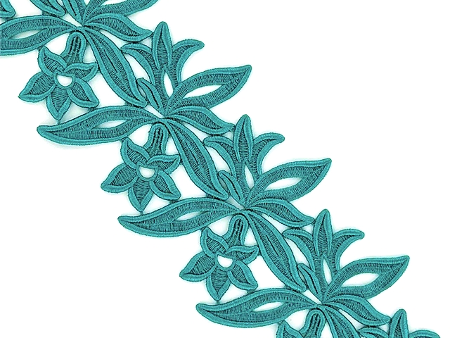 Georgina Guipure Lace Ribbon - Jade(Peacock)