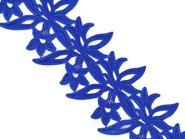 Georgina Guipure Lace Ribbon - Cobalt.