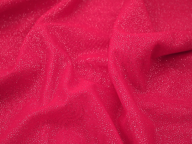 Glitter Stretch Net - Raspberry