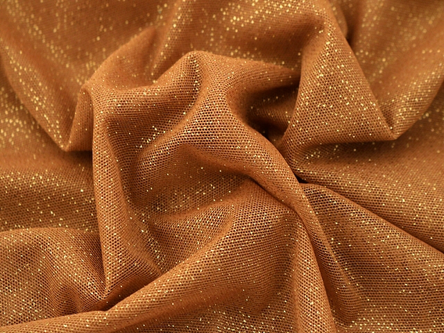 Glitter Stretch Net - American Tan