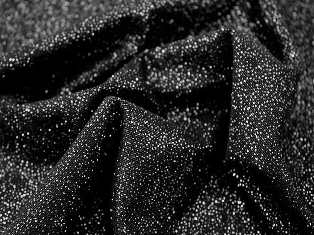 Glitter Stretch Net - Black/Metallic Black