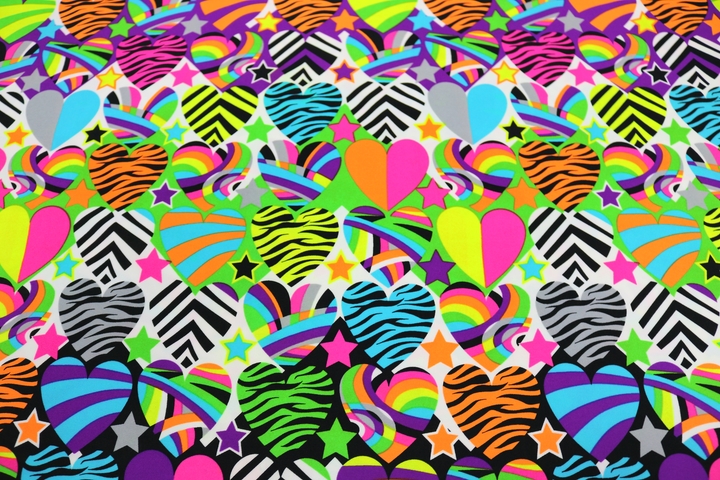 Hearts and Zebra Lycra - Multi-coloured