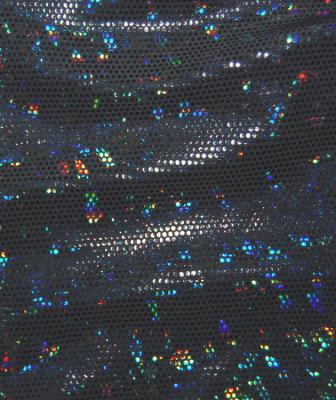 Ice Chip Hologram Lycra - Black/Black Hologram