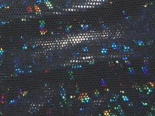 Ice Chip Hologram Lycra - Black/Black Hologram