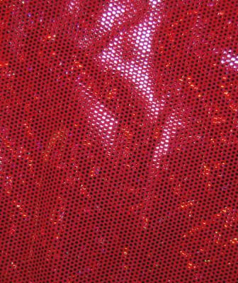 Ice Chip Hologram Lycra - Red/Red Hologram