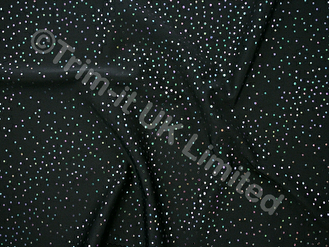 Irridescent Twinkle Lycra - Black