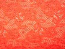 Jasmine Stretch Lace - Flo. Orange