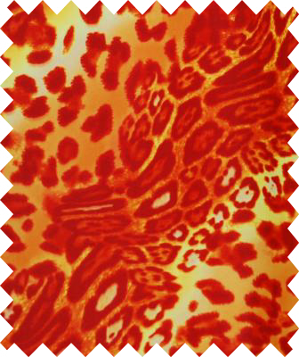 Jungle Fever Lycra - Flamenco Red/Mango/Daffodil