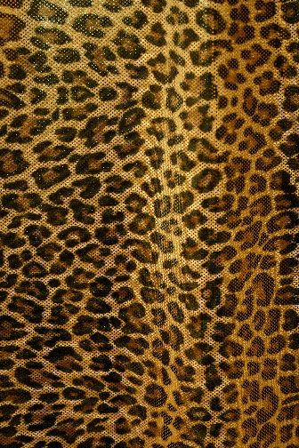 Leopard Metallic Lycra - Gold/Black