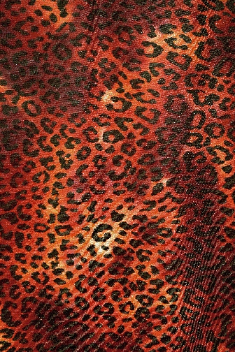 Leopard Stretch Net - Brick Red/Red