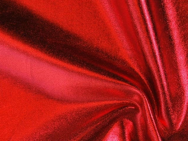 Liquid Foil lycra - Metallic Red