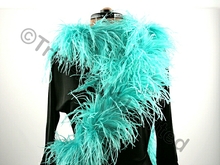 Luxury 5 Ply Ostrich Boa - Aqua