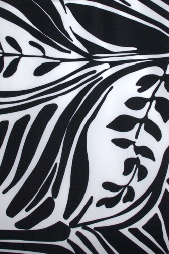 Leaf & Zebra Lycra SALE WAS 21 - Black/White