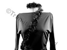 Marabou Feather Trim(Boa=Approx.2 metre piece) - Black