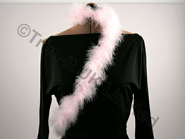 Marabou Feather Trim(Boa=Approx.2 metre piece) - Pale Pink