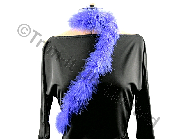 Marabou Feather Trim(Boa=Approx.2 metre piece) - Royal Blue