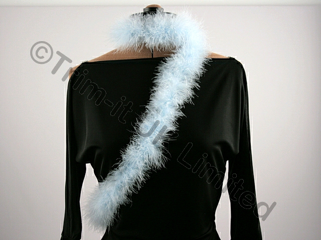 Marabou Feather Trim(Boa=Approx.2 metre piece) - Pale Blue