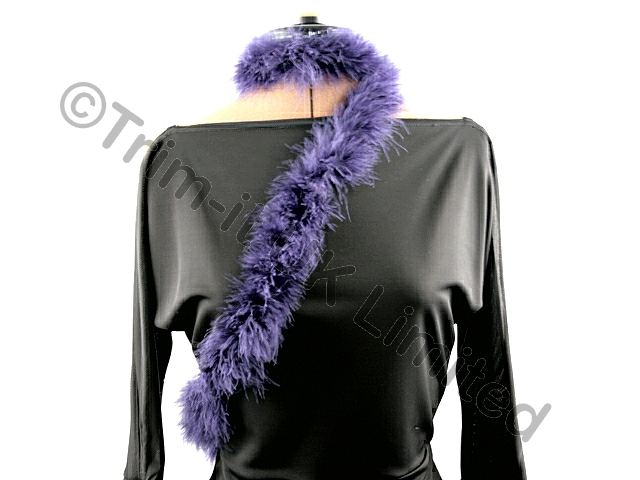 Marabou Feather Trim(Boa=Approx.2 metre piece) - Navy