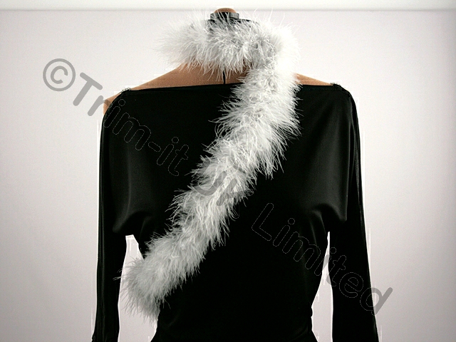 Marabou Feather Trim(Boa=Approx.2 metre piece) - Pale Grey