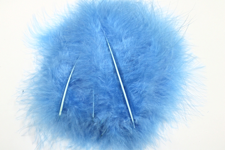 Marabou Small Feathers(approx.20 per pkt.) - Cornflower Blue