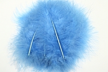 Marabou Small Feathers(approx.20 per pkt.) - Cornflower Blue