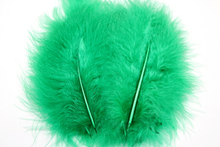 Marabou Small Feathers(approx.20 per pkt.) - Emerald.