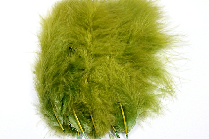 Marabou Small Feathers(approx.20 per pkt.) - Moss Green