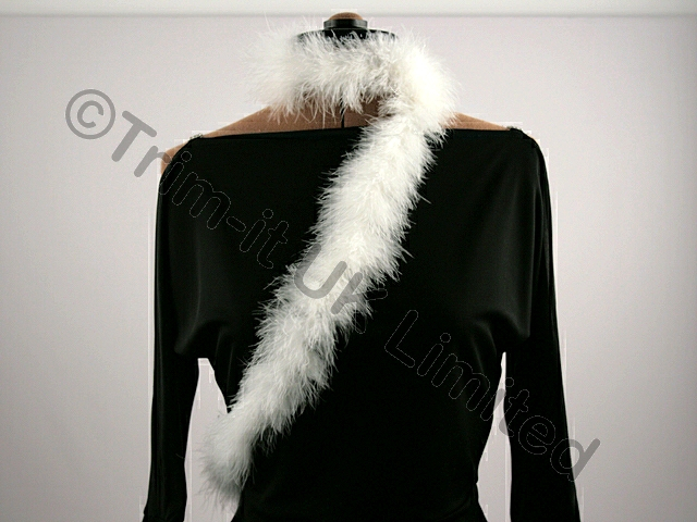 NEW Marabou Feather Trim(Pkt.= 10 metre) - Ivory