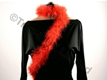 NEW Marabou Feather Trim(Pkt.= 10 metre) - Flamenco Red