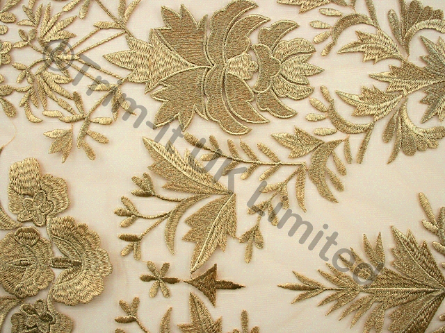 Metallic Florence Emb. Net - Metallic Gold